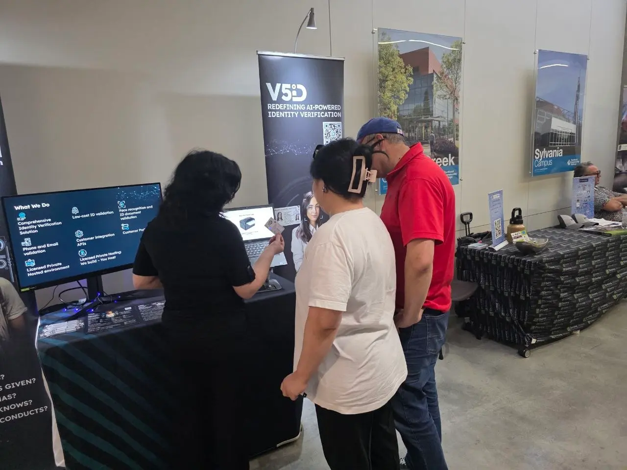 Live Kiosk Demonstration V5iD® demonstrating identity verification kiosk to attendees at Business Expo West 2026