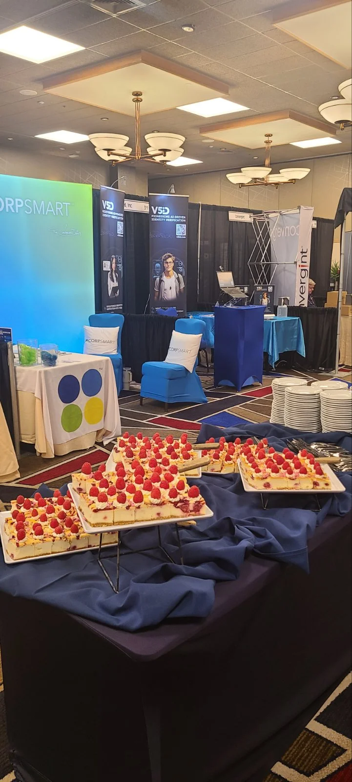 V5iD at the 2025 Quad-State Bankers Convention – Booth & Dessert Reception Area