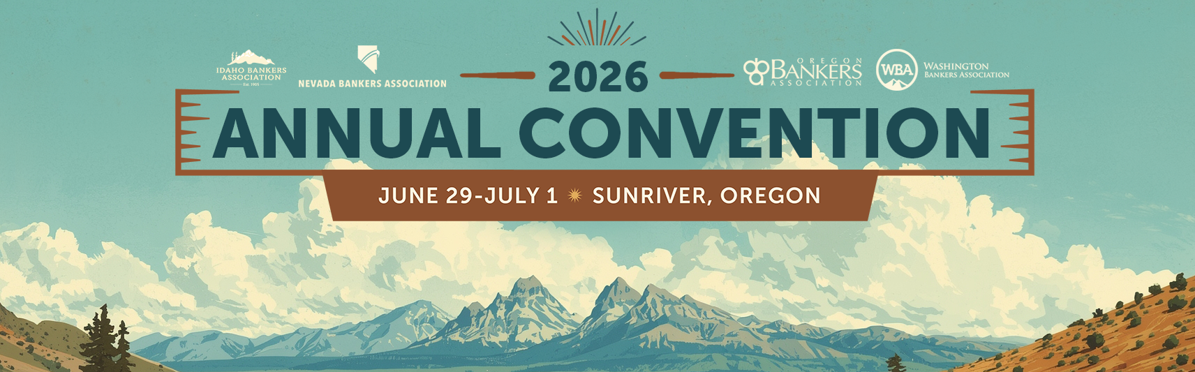 V5iD at the 2026 Quad-State Bankers Convention 2026 Quad-State Bankers Convention event banner promoting identity and trust solutions for financial institutions across Idaho, Nevada, Oregon, and Washington, Sunriver, Oregon.