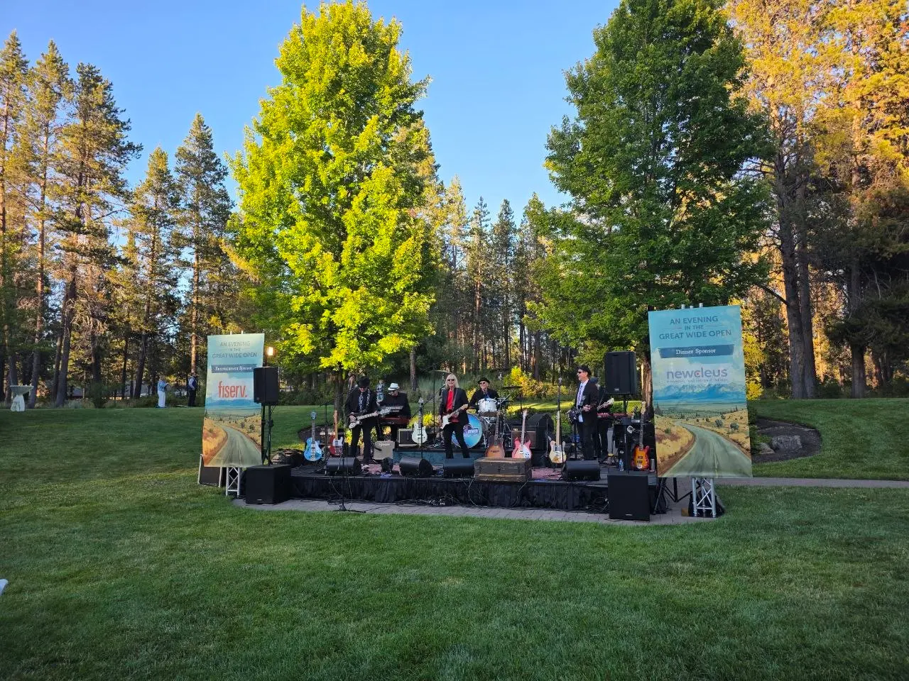 Live Concert at 2026 Quad-State Bankers Convention Evening Event Live band concert for 2026 Quad-State Bankers Convention guests at the outdoor evening event.